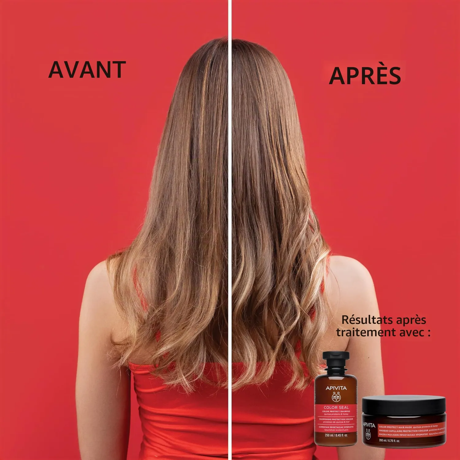 Apivita Shampooing Color Protect miel cheveux colorés
