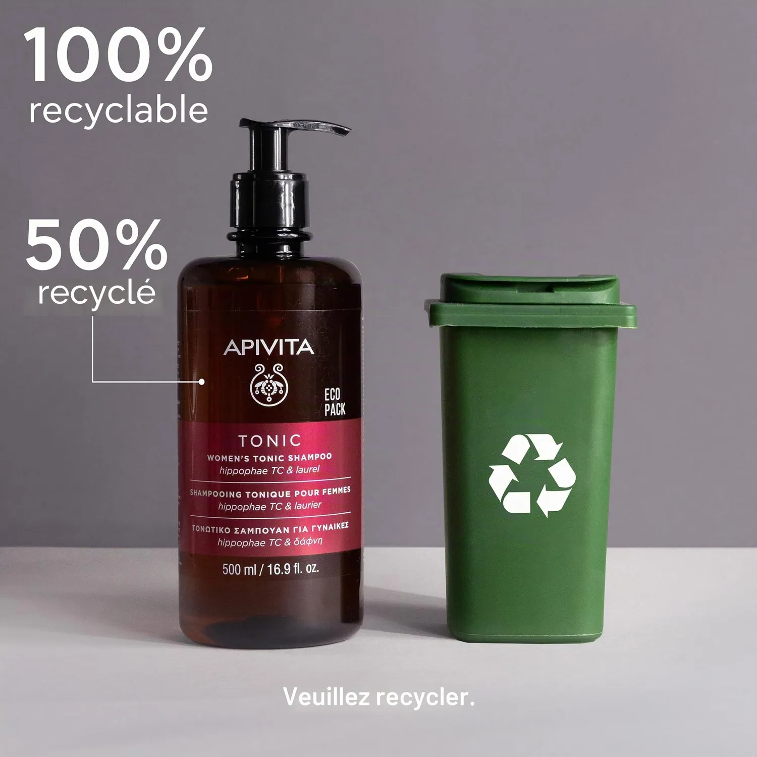 Apivita Shampoing Tonique Femme Antichute 500 ml volume