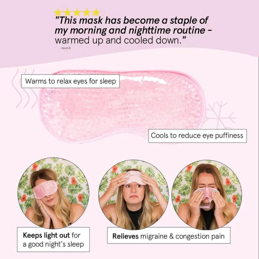 Grace & Stella Gel Bead masque yeux billes gel rose anti-poches