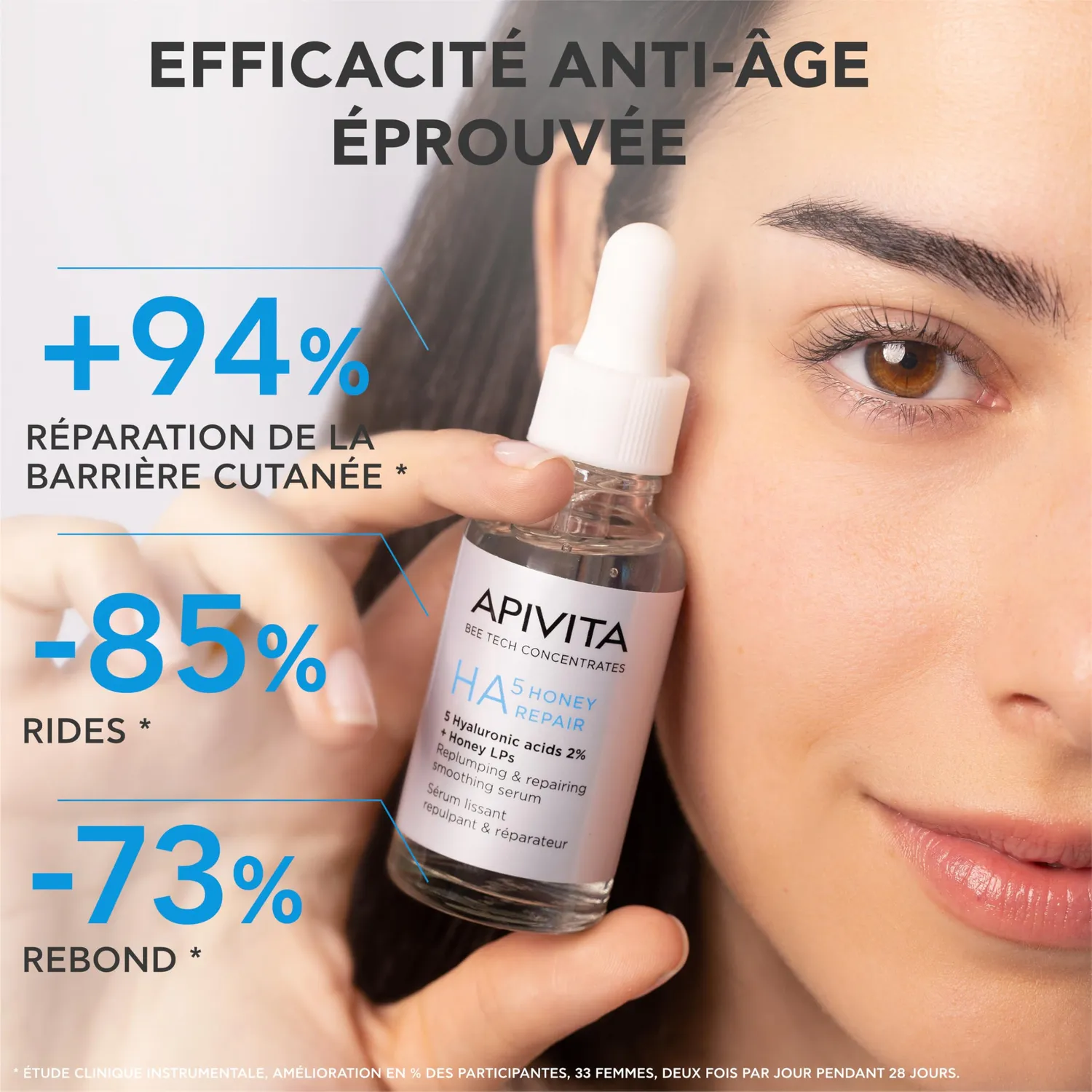 Apivita HA5 sérum réparateur miel 30 ml repulpant rides