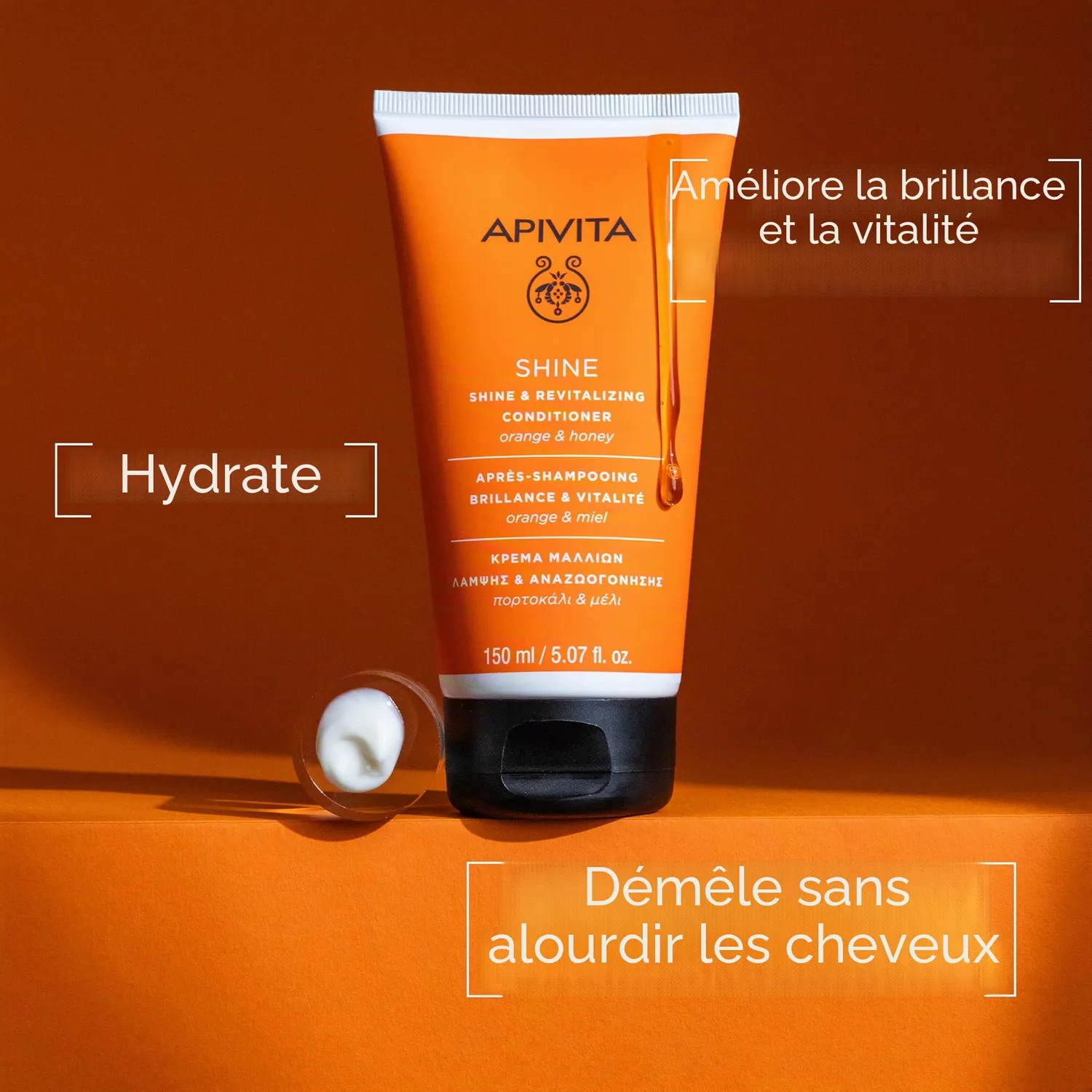Apivita Shine après-shampooing 150 ml cheveux ternes