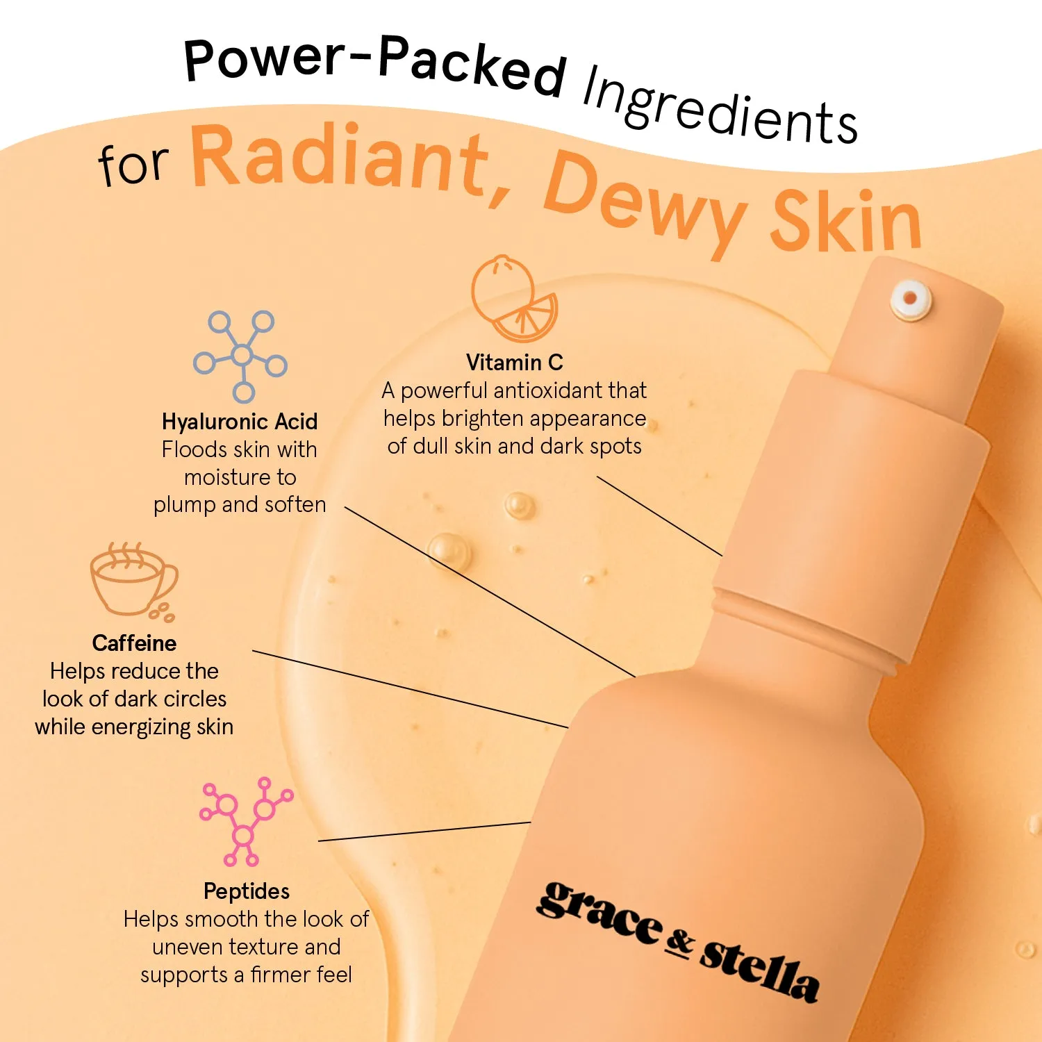 Grace & Stella Brightening Vitamin C sérum visage éclat