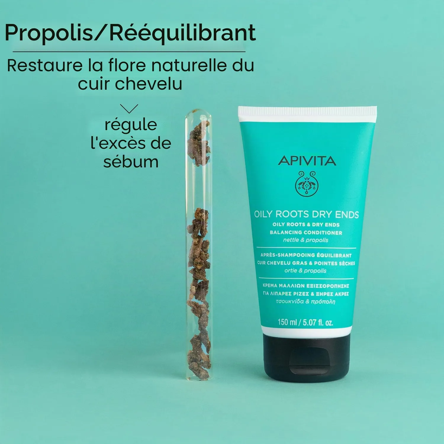 Apivita Après-Shampoing Racines Grasses Pointes Sèches 150 ml