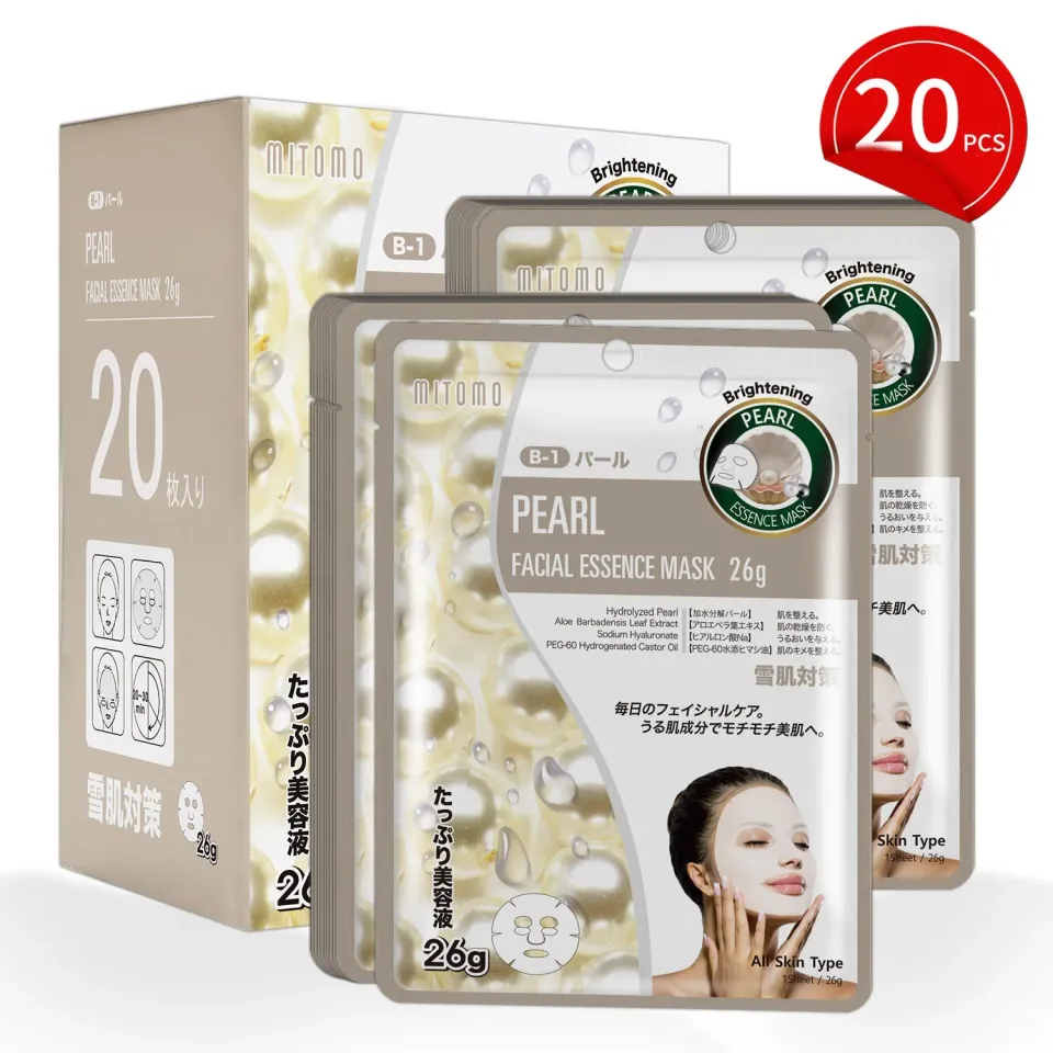 Mitomo Natural 512 MTSS00512 masque visage 20x26g perle éclat