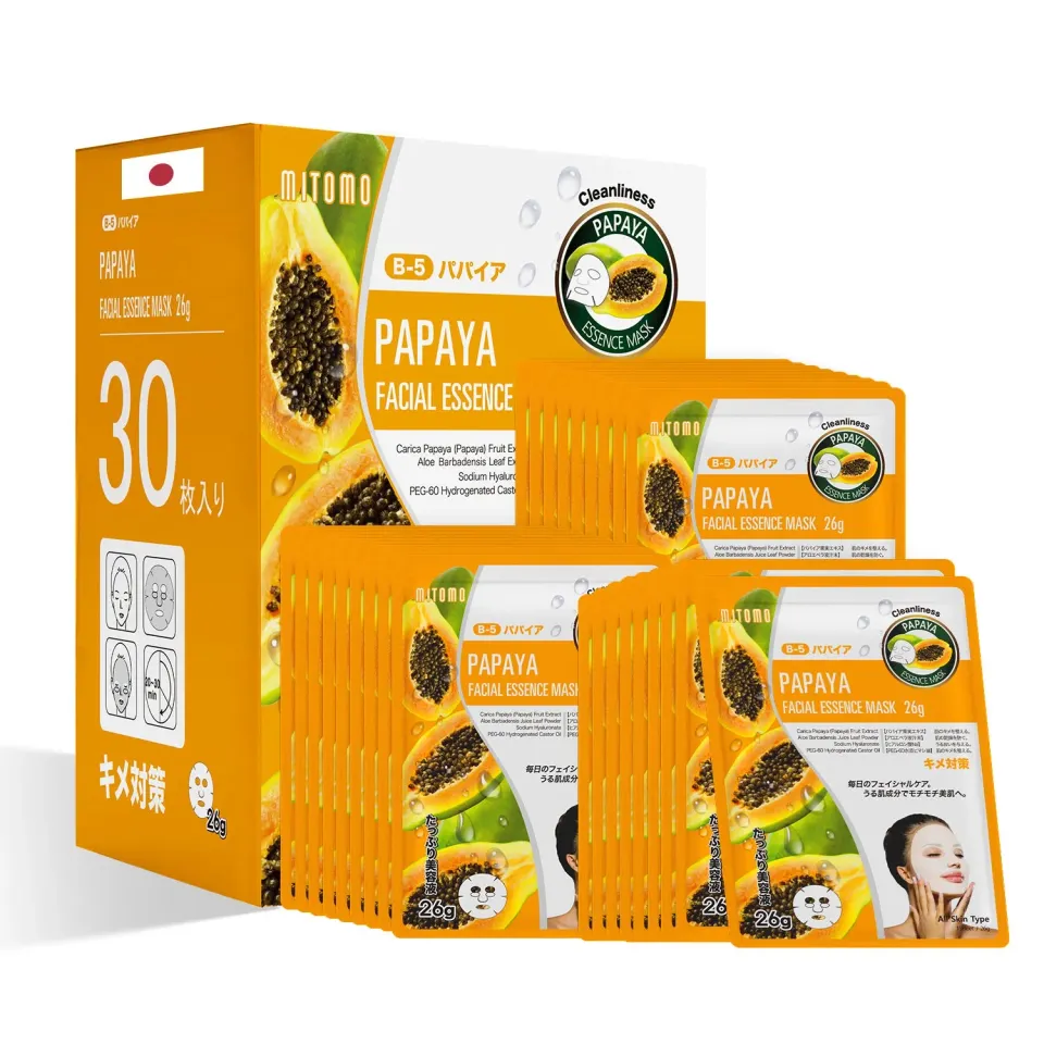 Mitomo Natural 516 masque visage papaye x30 purifiant