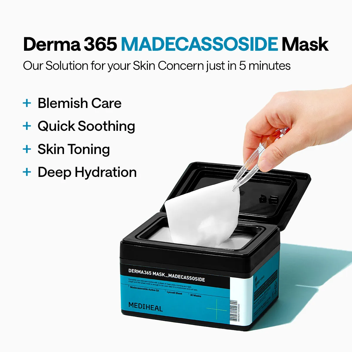 Mediheal Derma 365 Madecassoside masque 30 pièces apaisant