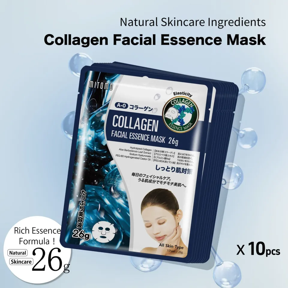 Mitomo MT Natural 512 masque visage collagène 10x26g fermeté