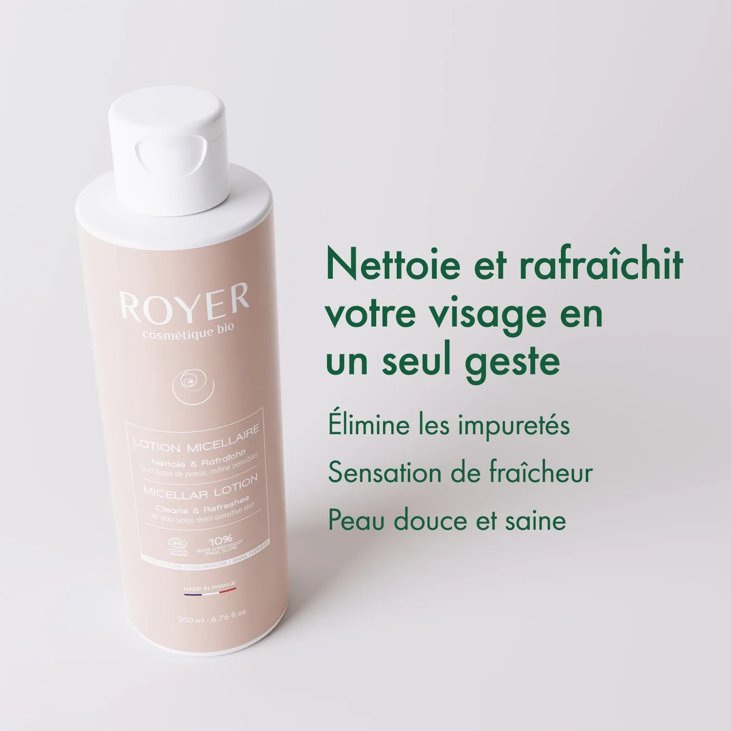 Royer duo lait démaquillant + lotion micellaire 10% bio