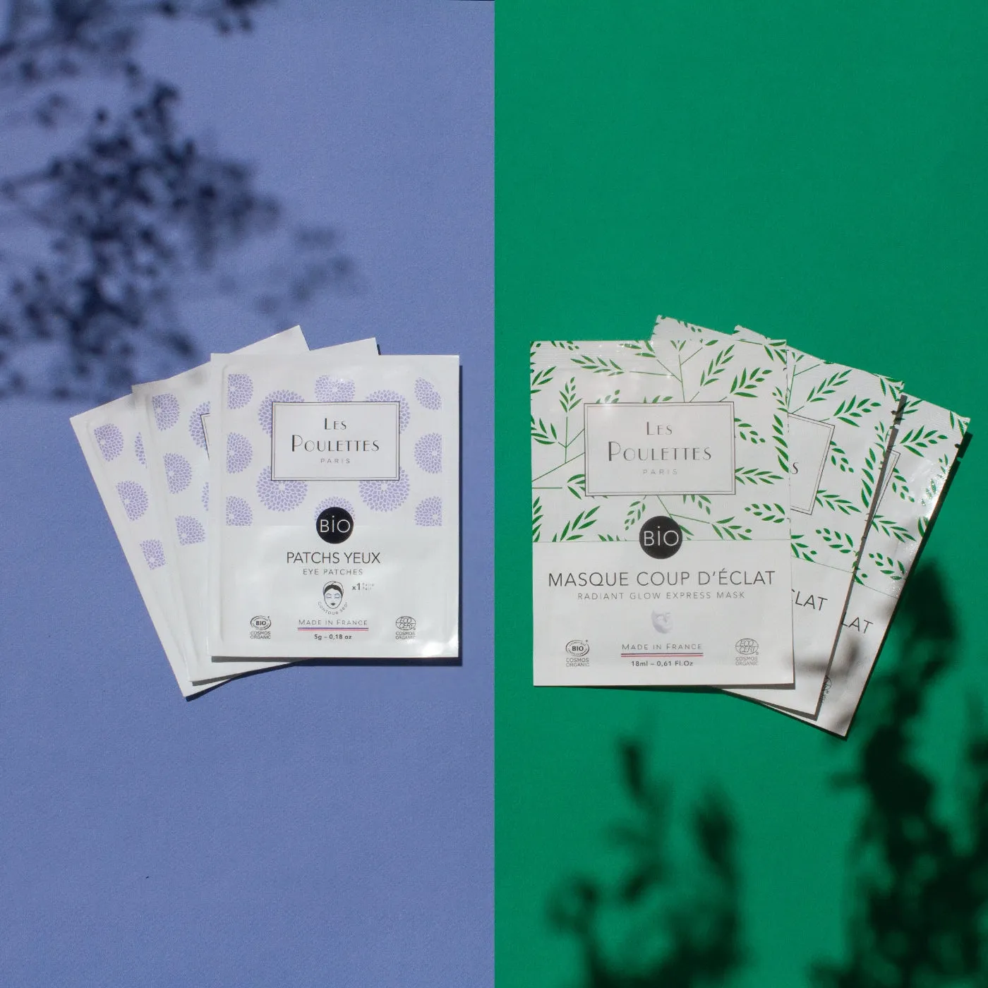 Les Poulettes Pack Éclat masque visage 3 masques + 3 patchs