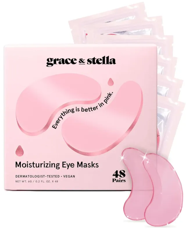 Grace & Stella Pink patchs yeux hydratants 48 paires rétinol