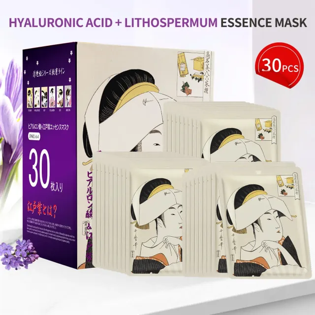 Mitomo Hyaluronic Lithospermum JPSS00602 masque 30 pièces