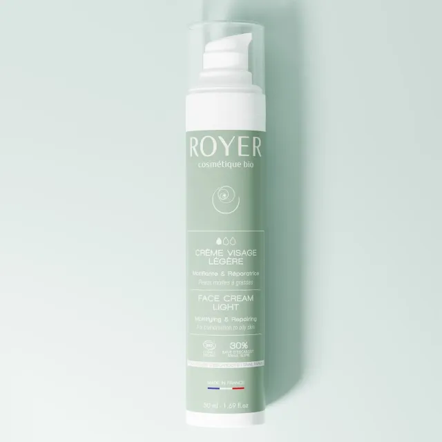 Royer Cosmétique Crème visage légère bave escargot 50 ml matifiante