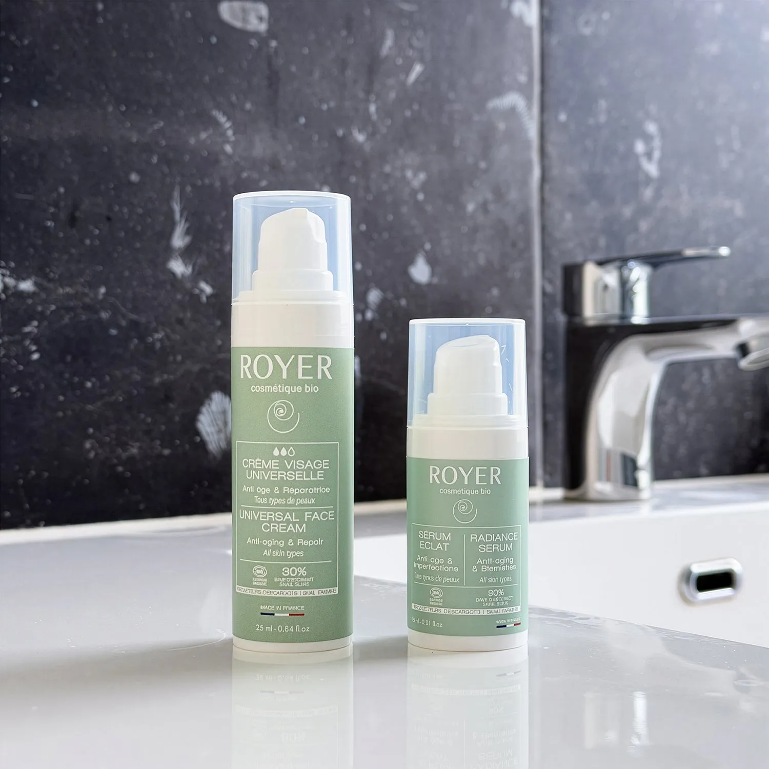 Royer Cosmétique Duo découverte sérum crème visage bave escargot