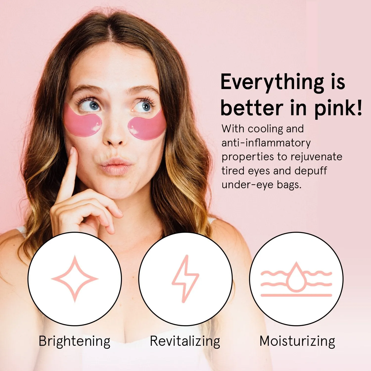 Grace & Stella Pink patchs yeux 6 paires fermeté peptides