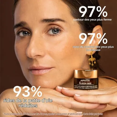 Apivita Queen Bee crème yeux anti-âge absolu 15ml gelée royale