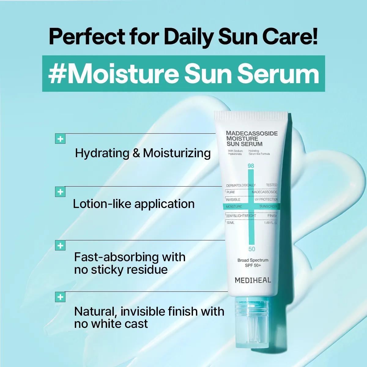 Mediheal Madecassoside Moisture Sun sérum solaire SPF50+ 50ml
