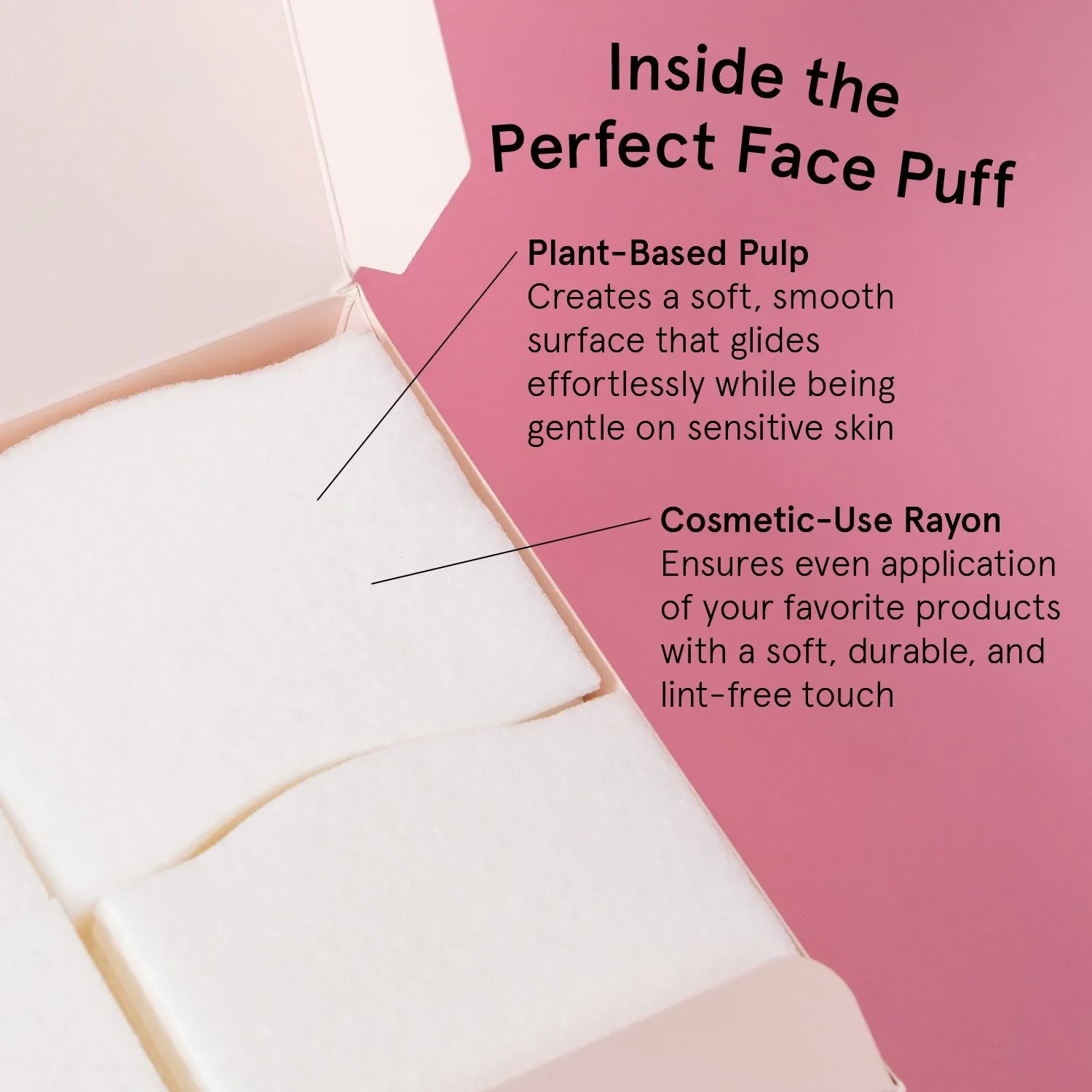 Grace & Stella Puffs cotons visage 200 pièces sans peluches