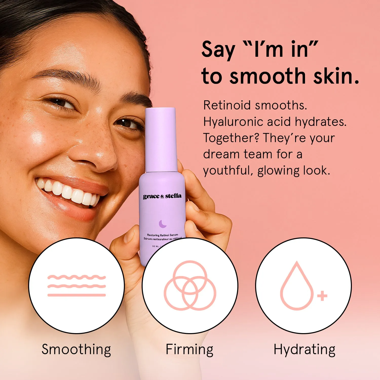 Grace & Stella Restoring Retinol sérum visage rétinol anti-rides