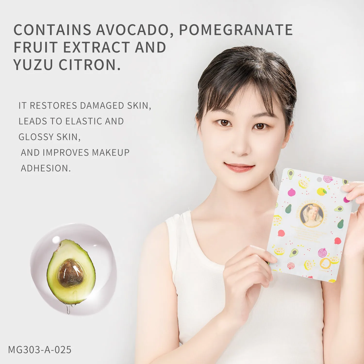 Mitomo Pomona 303 masque visage fruits éclat 10 pièces