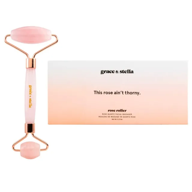 Grace & Stella Rose Quartz roller visage décongestionnant