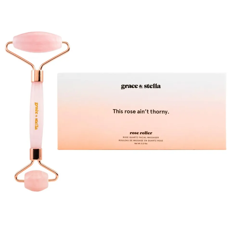Grace & Stella Rose Quartz roller visage décongestionnant