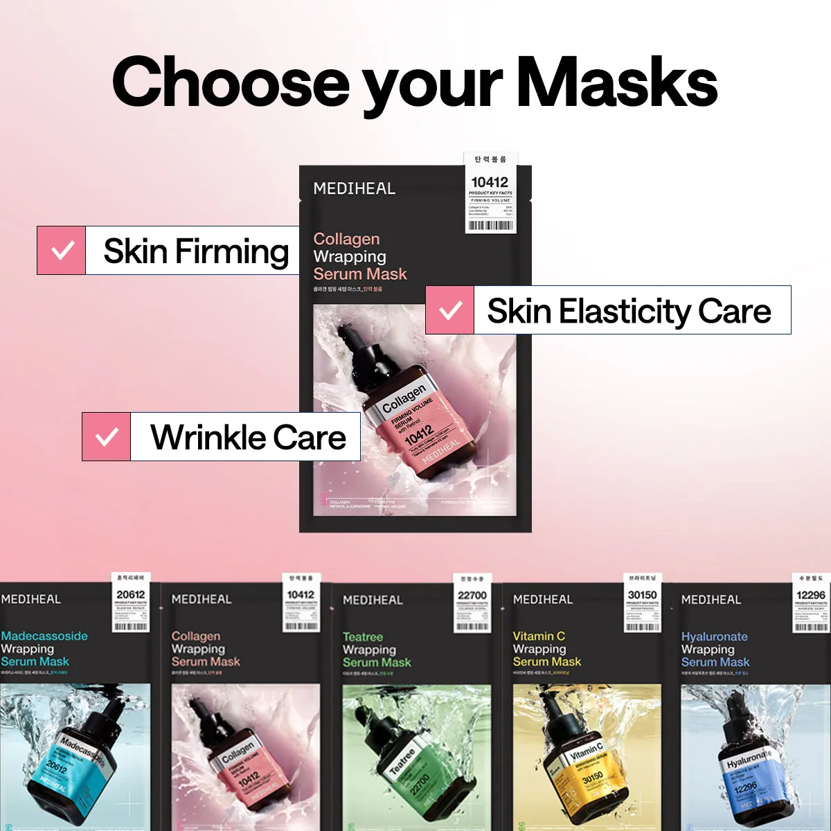 Mediheal Collagen Firming Volume Wrapping masque 10 pièces