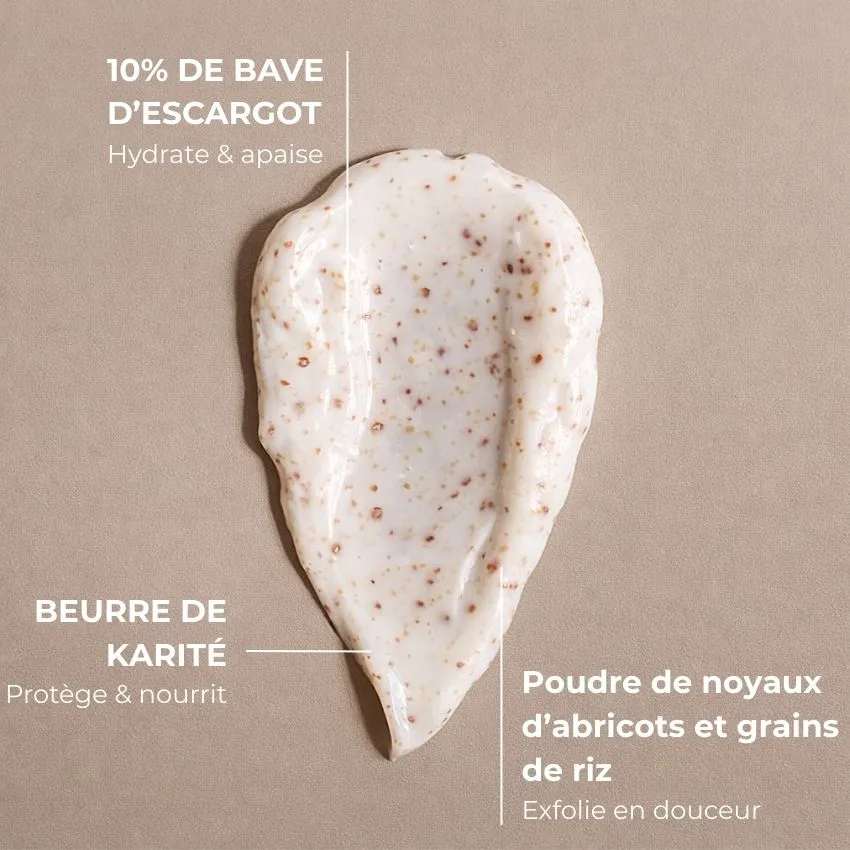Royer exfoliant visage bave d'escargot bio micro-grains