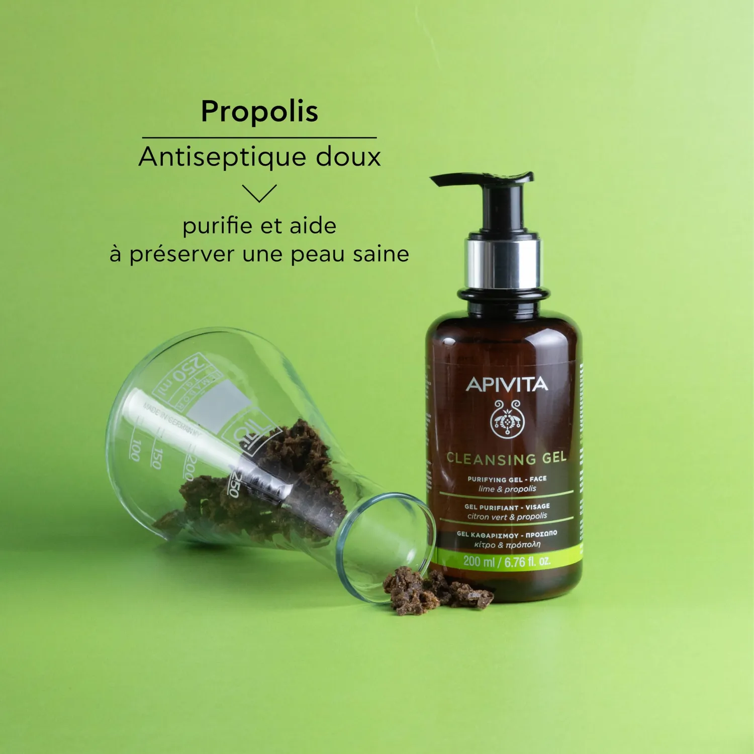 Apivita Gel Nettoyant Propolis Agrumes 200 ml peau grasse