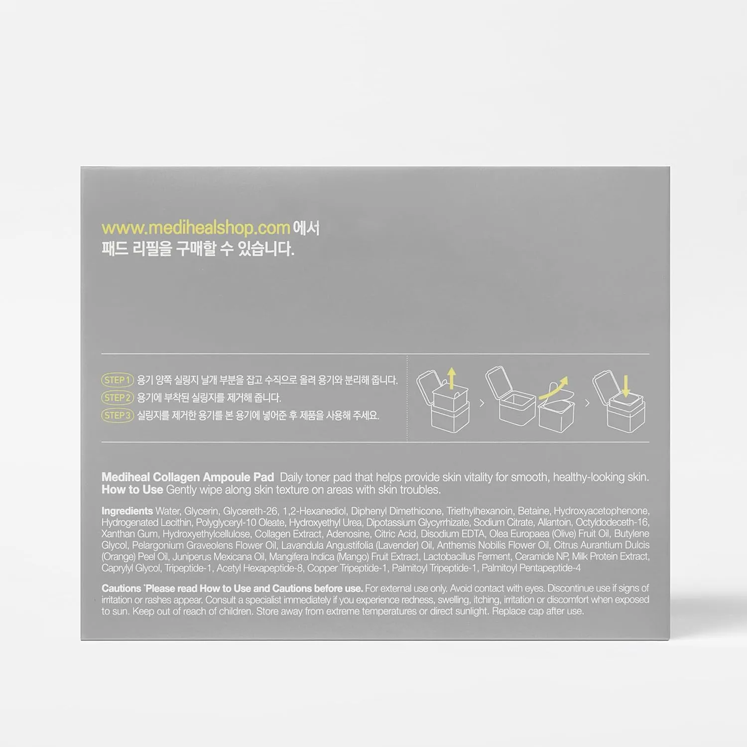 Mediheal Collagen Ampoule Pad pads toniques 100 pcs fermeté