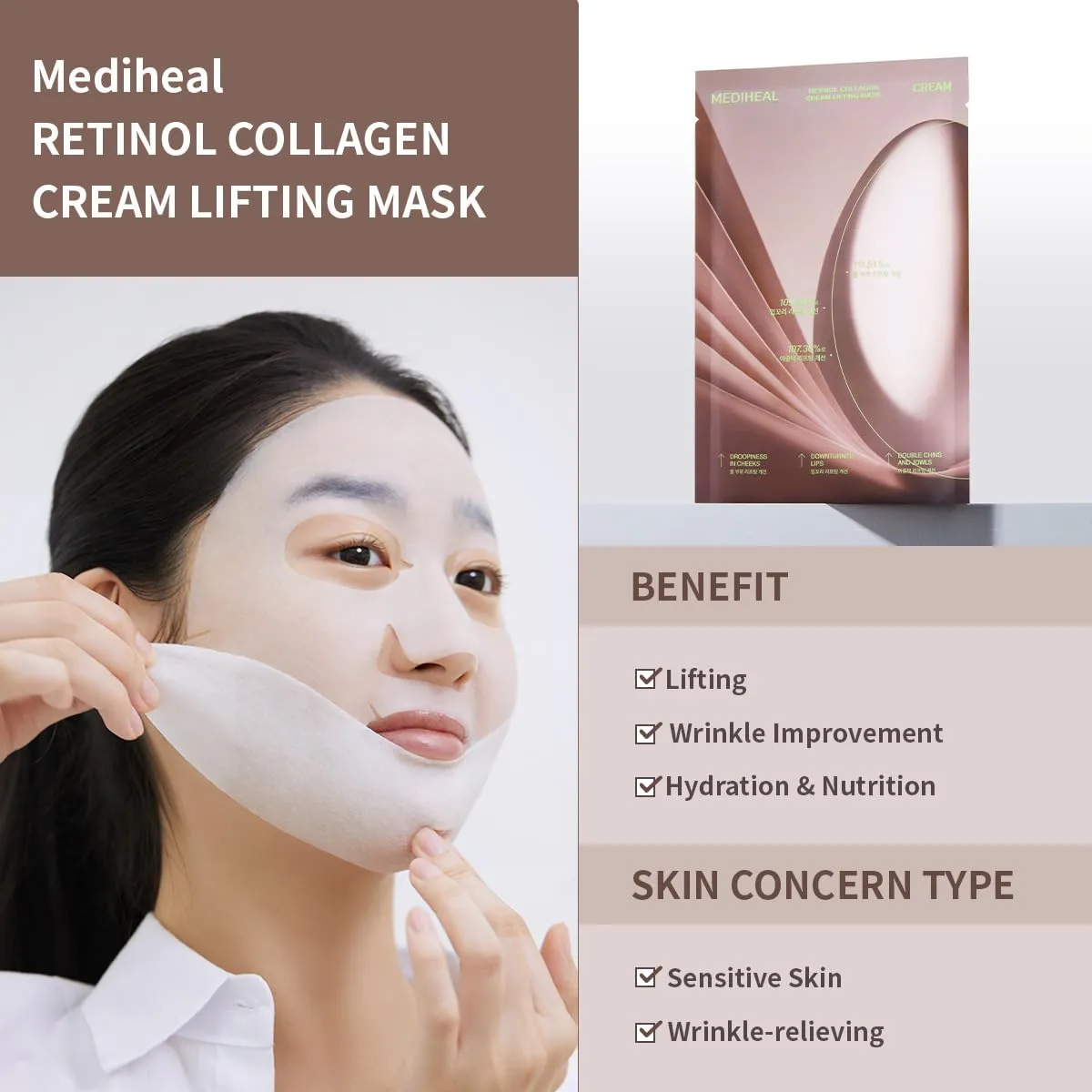 Mediheal Retinol Collagen masque crème liftant x10