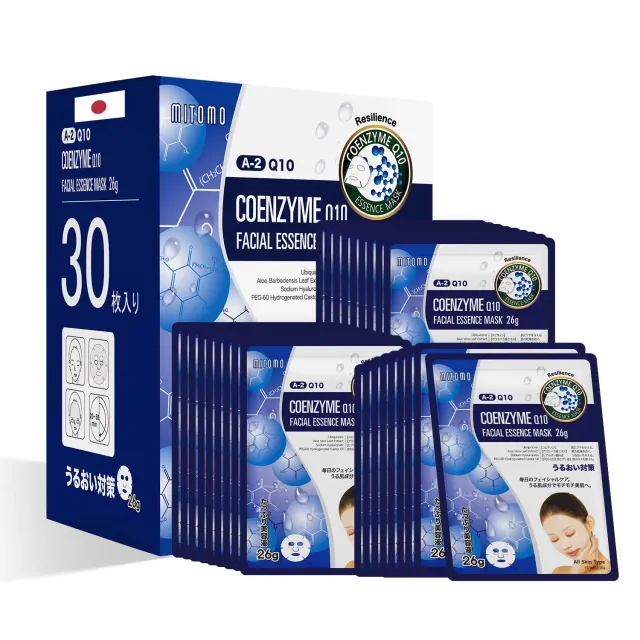 Mitomo Natural 516 Q10 MTSS00516-A masque visage 30 pièces fermeté