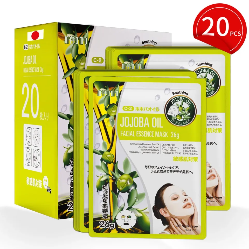 Mitomo Natural 516 Jojoba MTSS00516-C masque 20 pcs protecteur